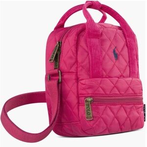 🆕 Polo by Ralph Lauren Backpack style Quilted Crossbody Bag Limited Edition